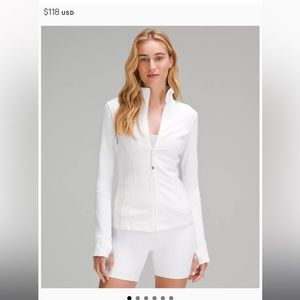 White lululemon define zip up